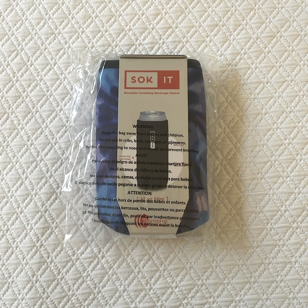📦 🚚 EVERYTHING MUST GO! Blue Tie Dye Javasok | 12 oz slim can